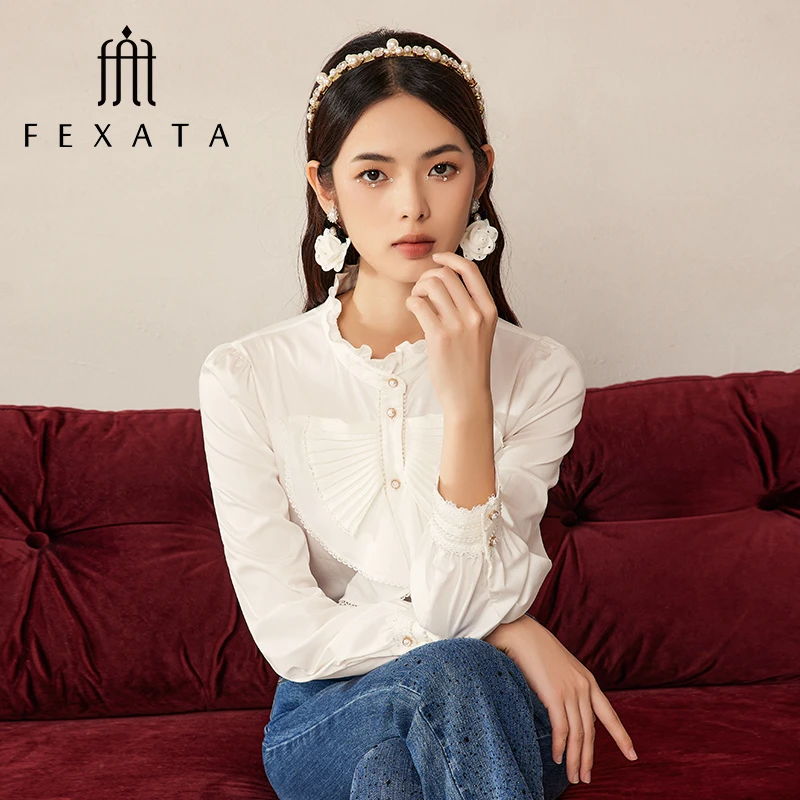 【老板娘夏天】FEXATA斐格思古典法式宫廷风长袖衬衫