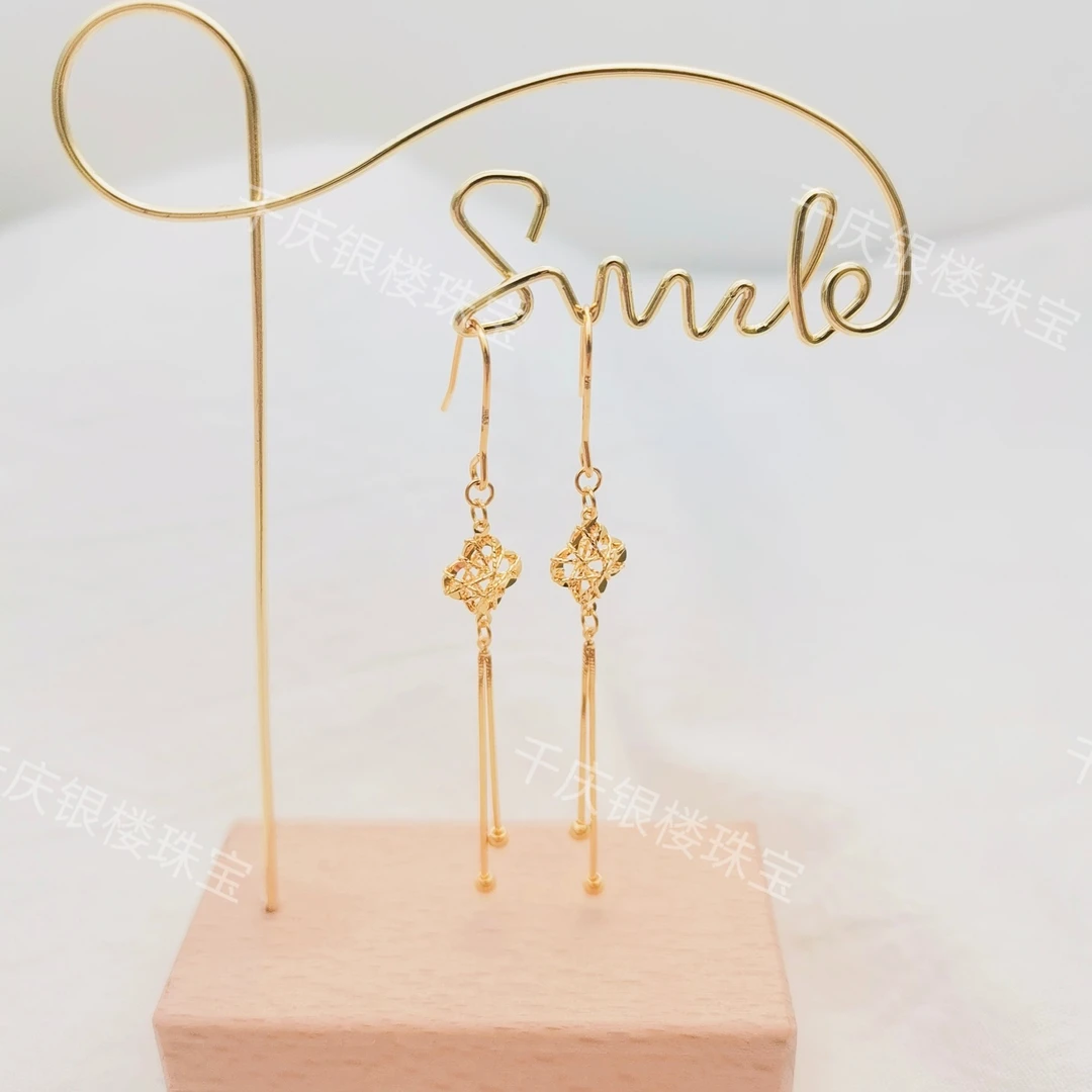 足金时尚个性5G工艺蛇骨流苏耳饰2.38