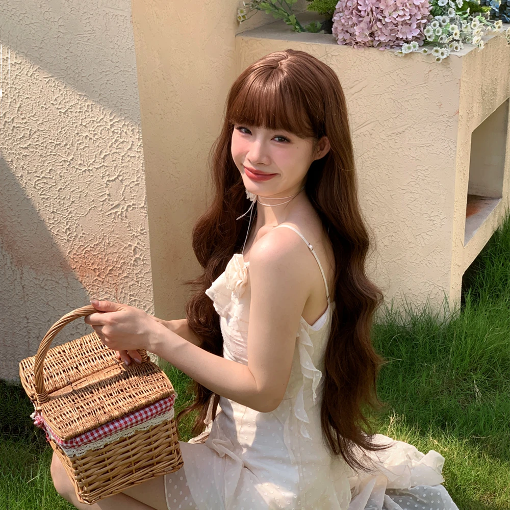 乌乎长发公主超长款75cm大波浪整顶假发女长卷发全头套手工Lolita
