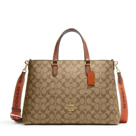 COACH/蔻驰 女士经典印花CARRYALL单肩包c01911美国直邮