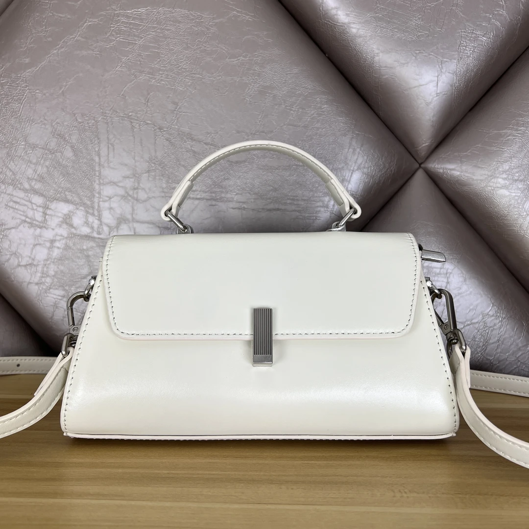 真皮女士百搭斜挎包牛皮手提包时尚大容量单肩包