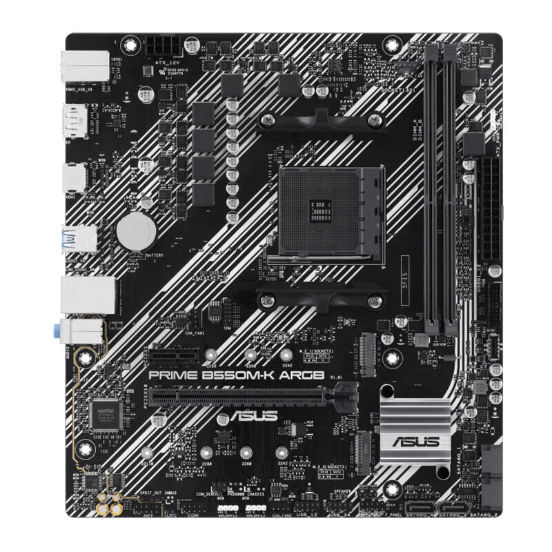 大师主板PRIME B550M-K ARGB主板 R5 5600X 5500 5600g R7 5700G