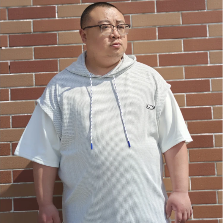 夏季宽松假两件连帽卫衣