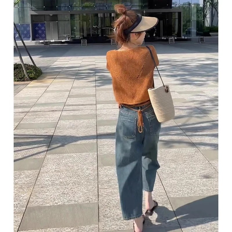 夏季女装小个子穿搭一整套网红炸街时尚活泼减龄上衣阔腿裤两件套