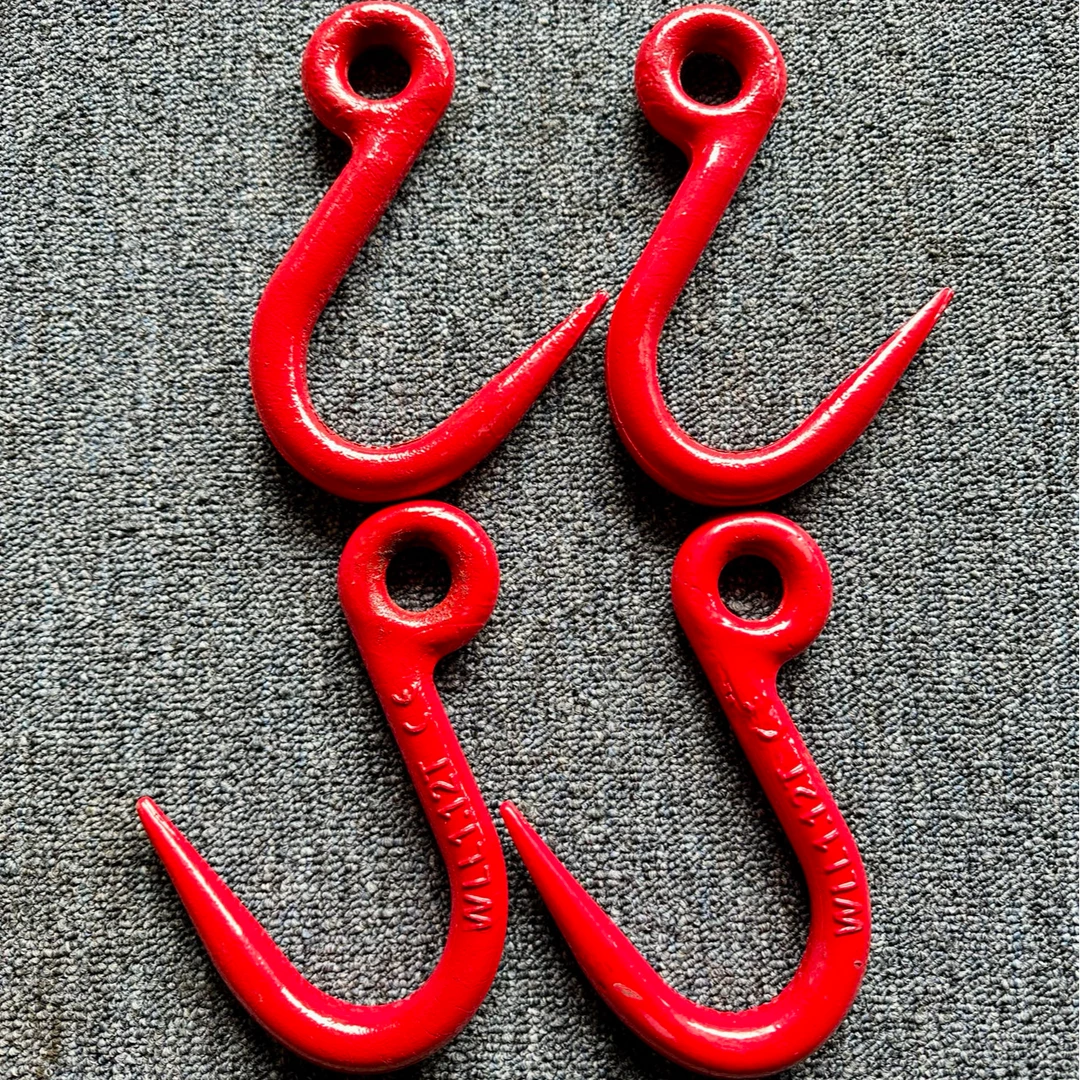 国标1.12吨钢管钩4个大开口吊钩钩子起重吊装尖钩