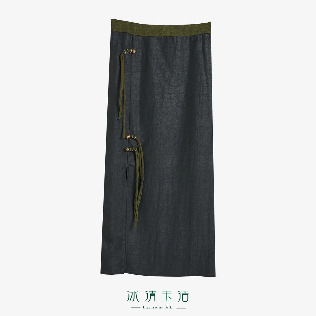 【玉洁定制】“梅子熟了’”中式气质款半身裙 BQYJ23060104