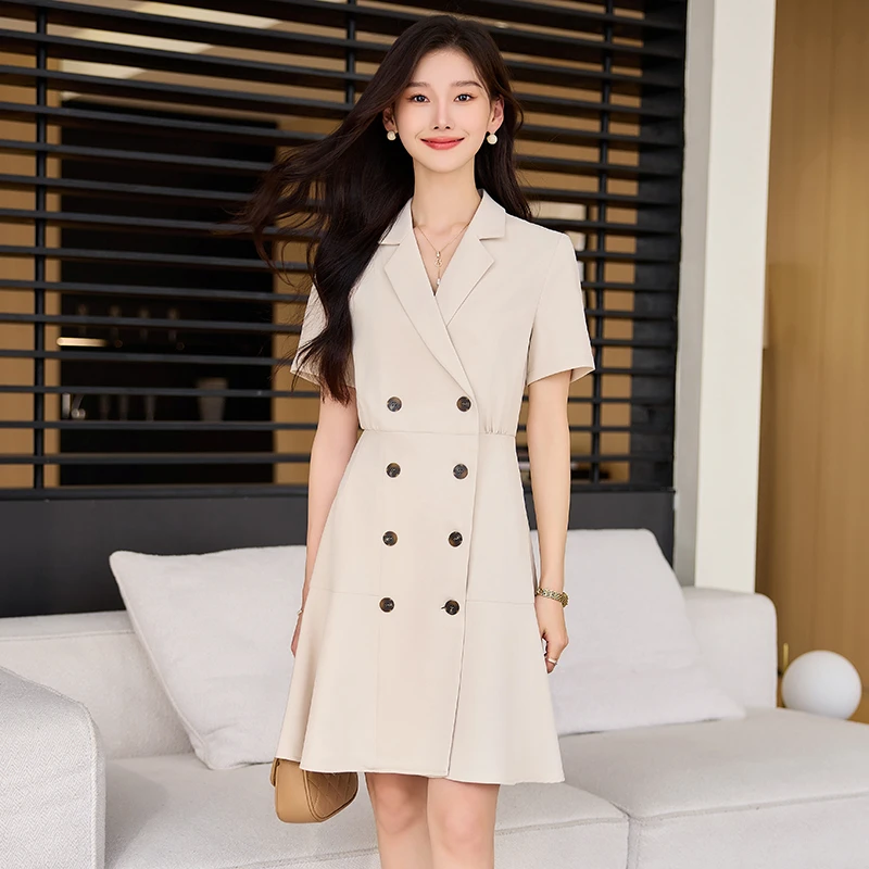 西装连衣裙女春夏季新款高级感显瘦气质工作服高端职业中长款裙子