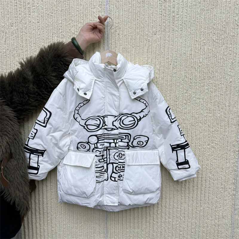 【皇家囡囡】416儿童冬季90白鸭绒免洗休闲羽绒服-B75850/8009