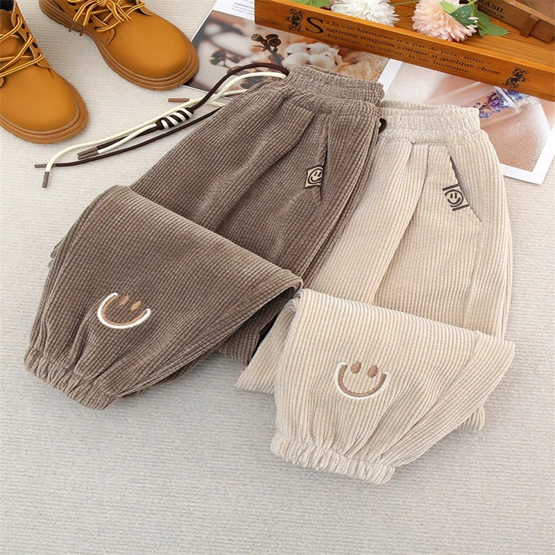 （以直播间实物为准）208儿童时尚笑脸休闲裤-20A1