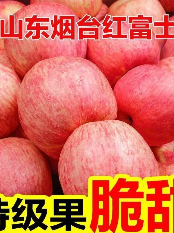 山东红富士5斤当季水果苹果香甜可口肉厚多汁电商盒发货
