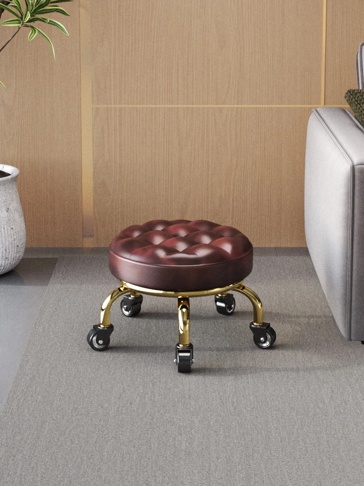 《至尊款》轮面包凳缝凳滑轮矮凳收纳凳时尚轮滑脚踏凳创意大人