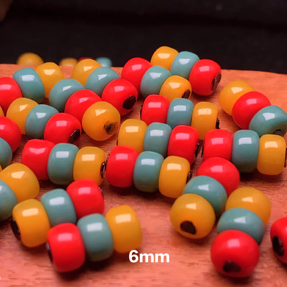 精工雪巴琉璃红绿灯6mm百香星月金刚108串搭配隔片隔珠装扮套餐