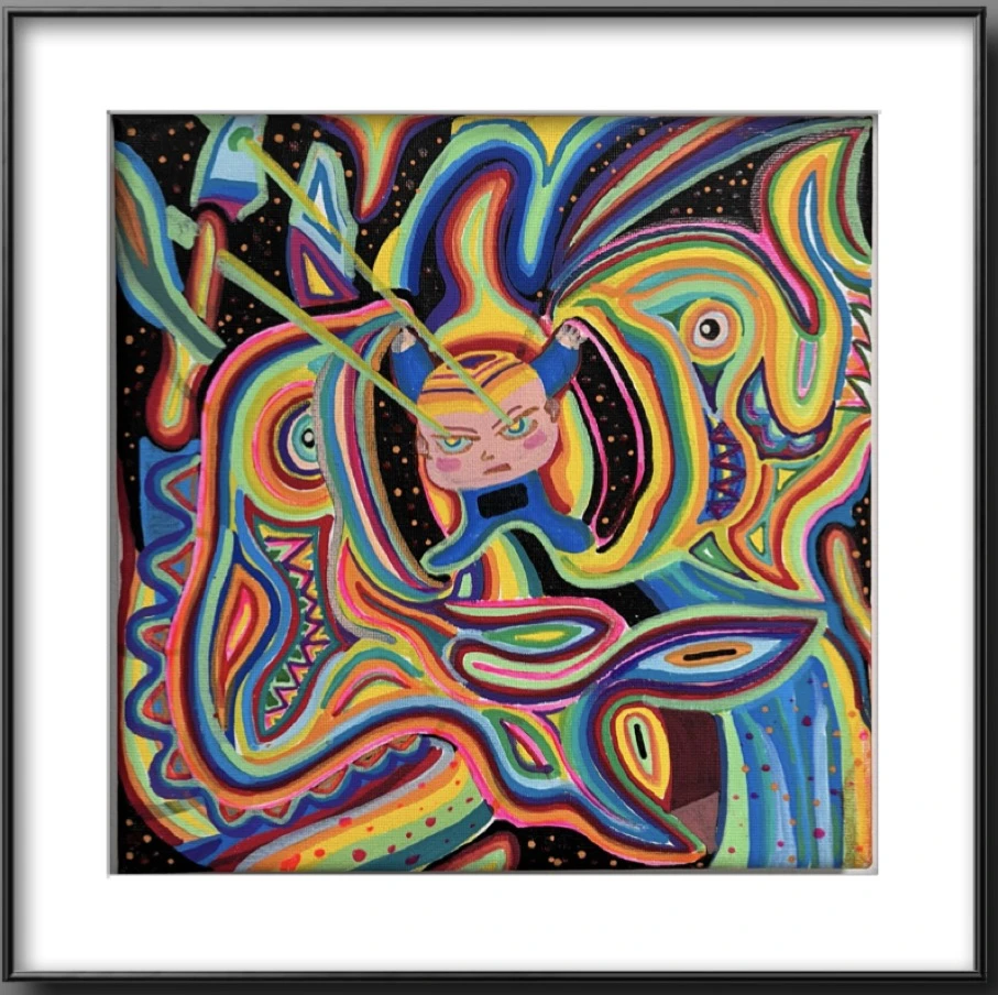 《吒吒和双鱼座》俄罗斯画家莎莎收藏级艺术微喷复刻版画限量