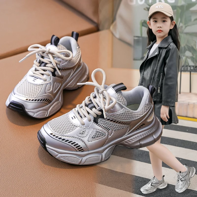 女童运动鞋202秋冬新款儿童老爹鞋爆款洋气软底网鞋中大童女童鞋