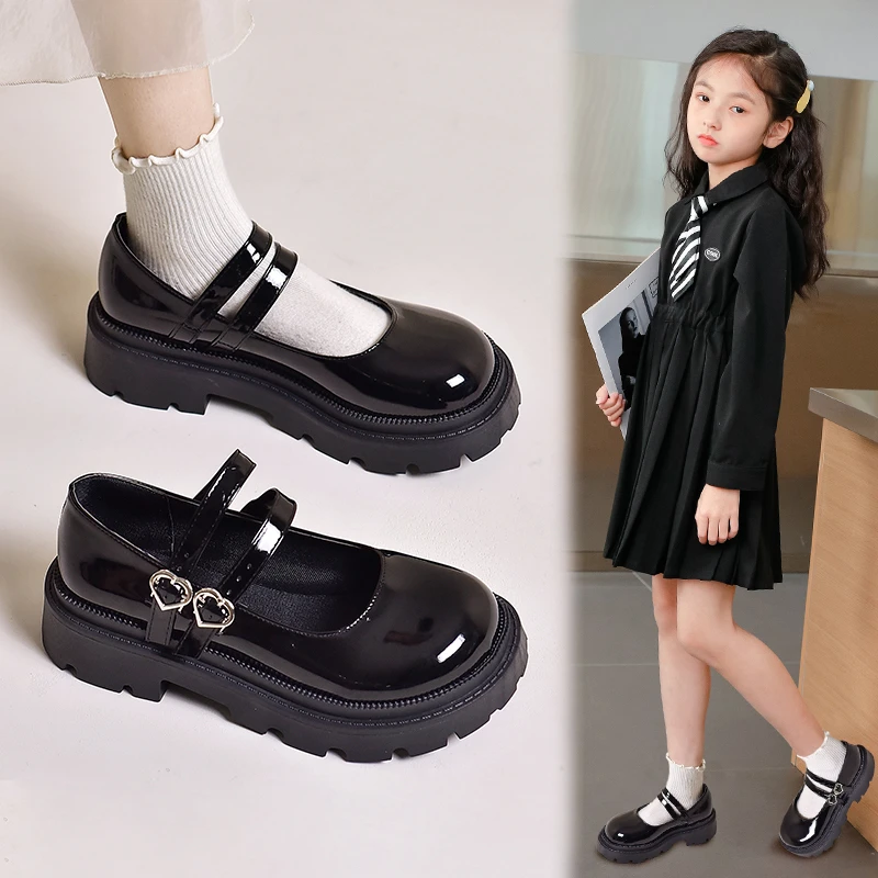 女童皮鞋2025春秋新款儿童演出鞋黑色舞蹈鞋软底鞋中大童女童鞋子