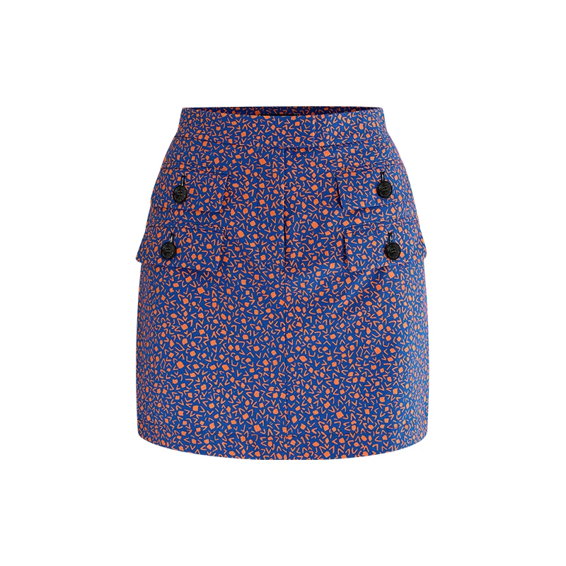 MARYLING玛俪琳春季炫紫星空印花高腰A字半身裙A1CBW70010