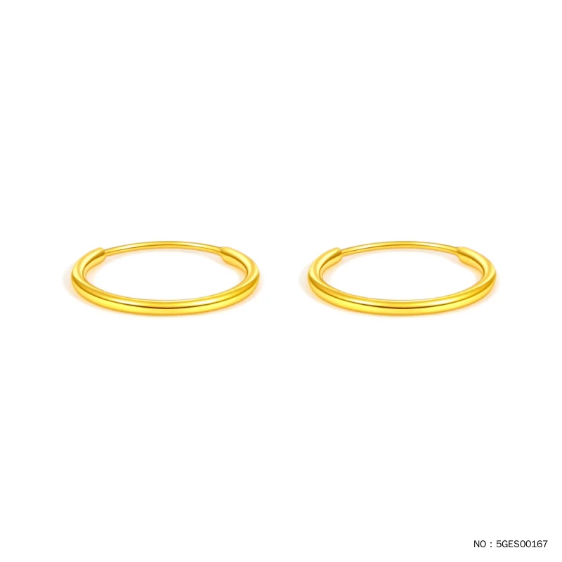 足金光面亮面耳圈（不支持七天无理由）