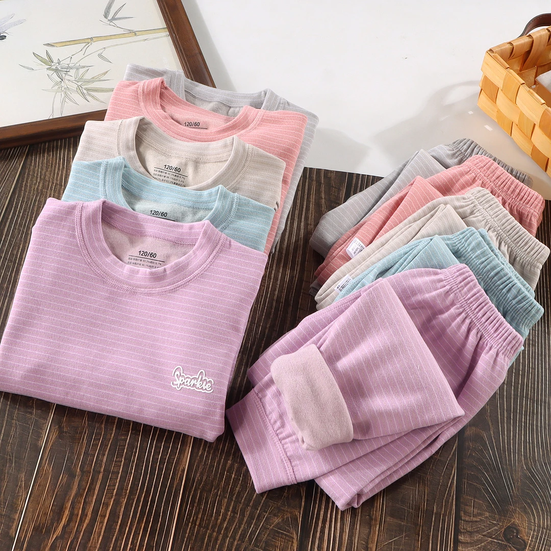 【卫卫专属】320g7A抗菌羊毛蚕丝sparkle儿童保暖极简风亲子套装