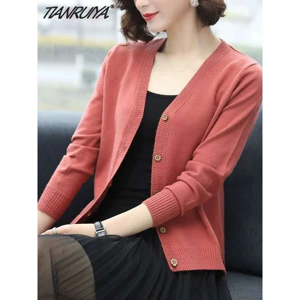 春秋针织开衫女春装2024款女宽松短款百搭上衣外搭毛衣外套女披…