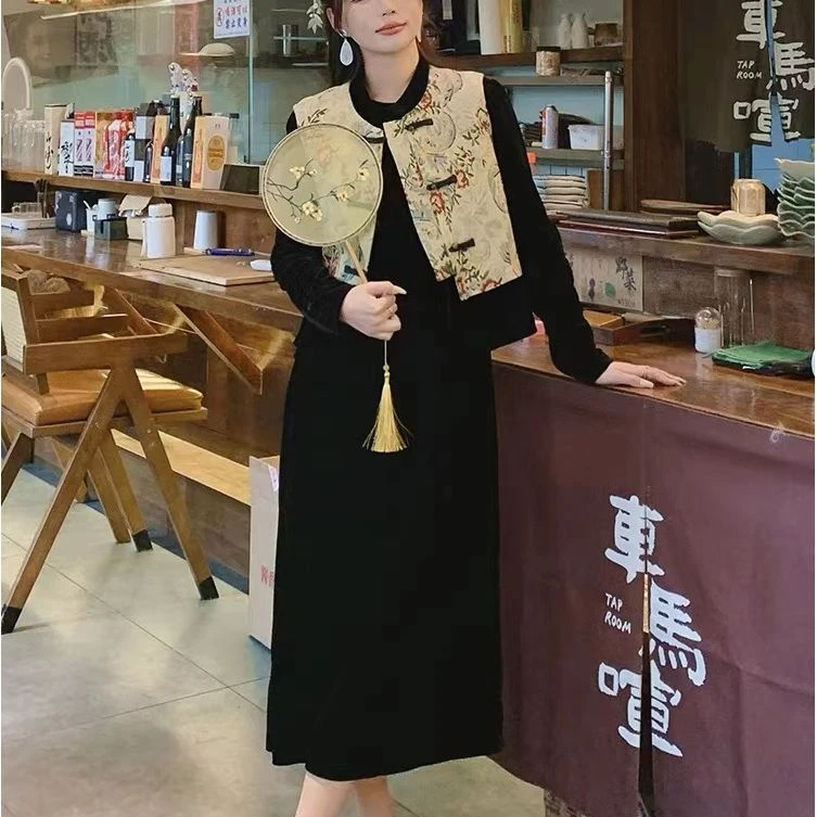 TL433139回味依衣时尚国风气质设计师优雅女装两件套