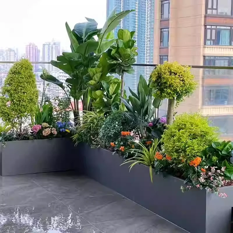 罗曼的花园 阳台露台花箱花境设计套餐耐寒耐热好打理整体组合