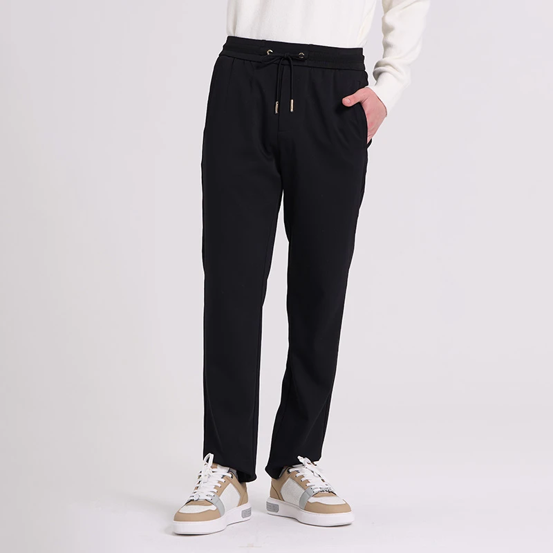 RARE威雅男裤新款休闲裤子舒适百搭黑色直筒卫裤运动裤