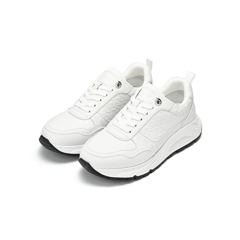 RARE威雅男鞋秋冬新款鞋子白色运动鞋男士牛皮革休闲鞋