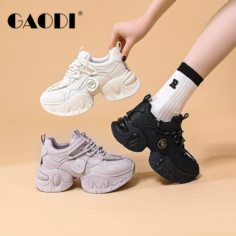 高蒂新款时尚百搭ins厚底时尚增高休闲老爹鞋245170-101