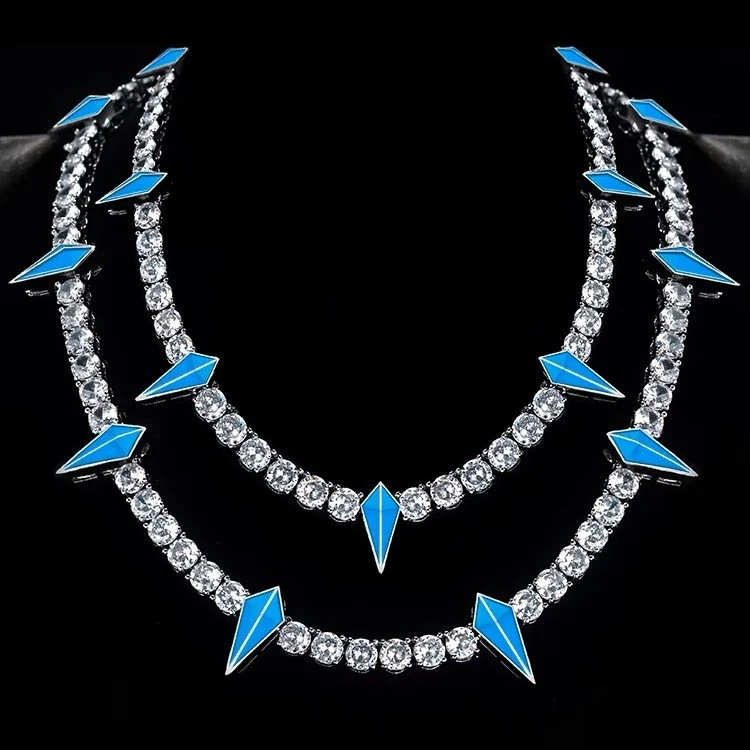 铜合金项链 官方正品 黑豹项链多色款时尚轻奢气质欧美满钻坠链