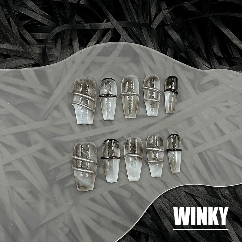 【WINKY 易燃物】W131 纯手工穿戴甲 WINKY 易燃物美甲饰品穿戴甲片