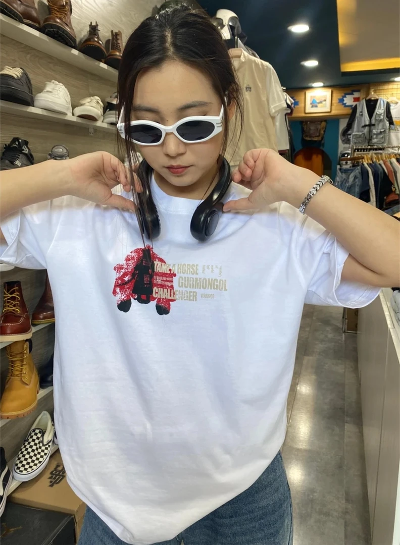 新款民族风古尔将军短袖野生半袖春夏设计师圆领