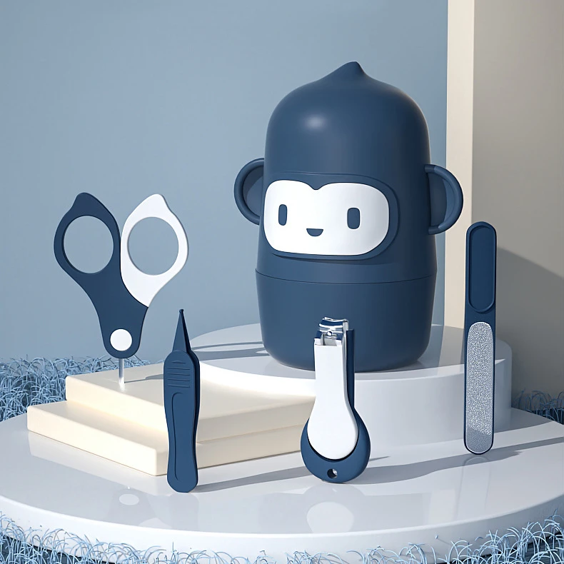 西藏包邮婴儿指甲剪宝宝指甲刀套儿童指甲锉安全剪刀防夹肉指甲钳