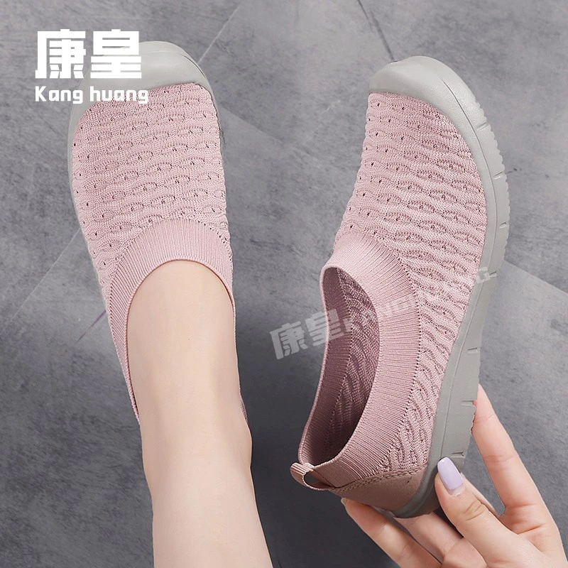 老北京布鞋女一脚蹬中老年妈妈休闲运动鞋轻便软底老人鞋防滑夏季