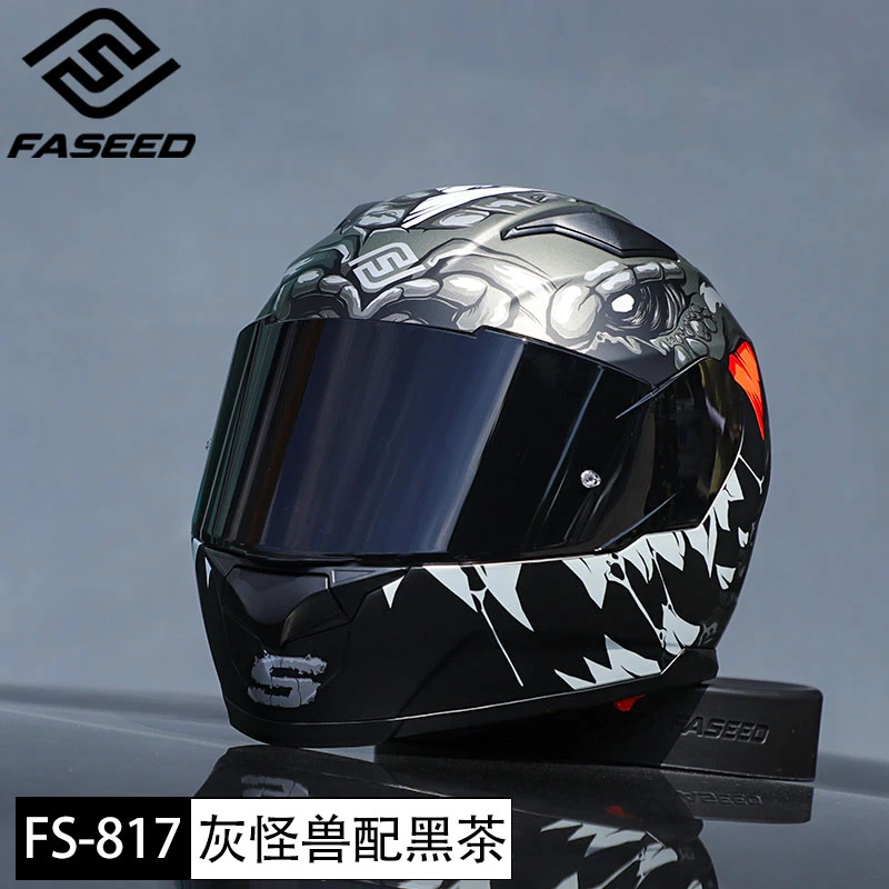 FASEED全盔男摩托车头盔机车蓝牙女士赛车跑车安全盔夏季817防雾