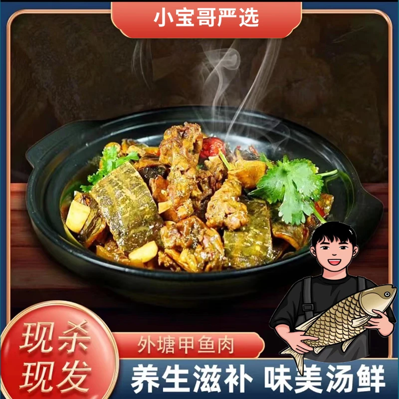 【南丰兄弟】现杀现发 外塘生态养殖甲鱼肉 400g 京东包邮生鲜