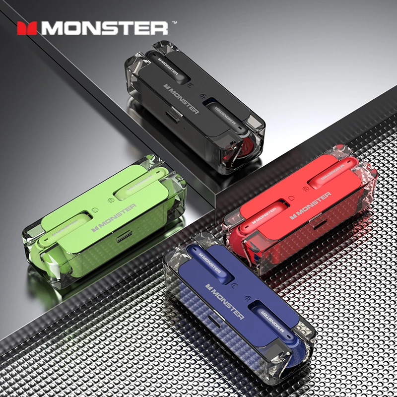MONSTER/魔声正品XKT08 高端半透明 真无线降噪蓝牙耳机 手机通用