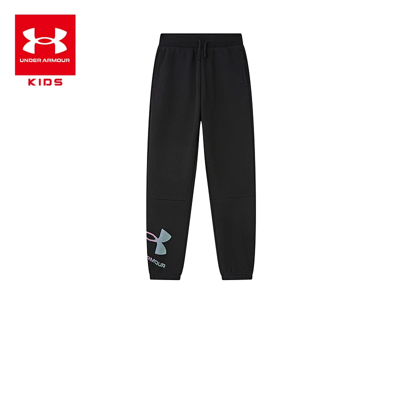 安德玛秋冬男女童加绒加厚针织长裤舒适时尚儿童运动裤244125158