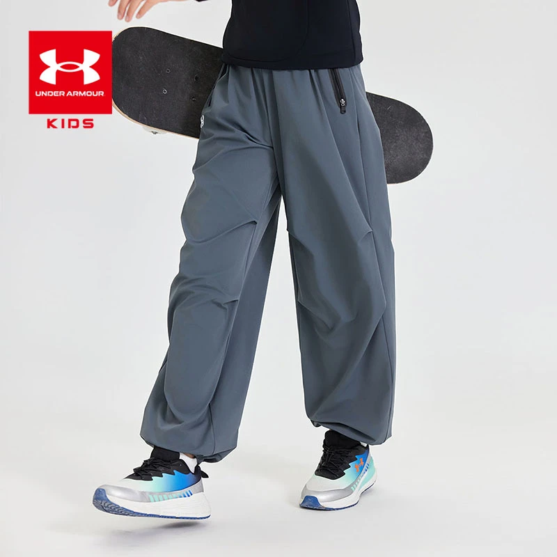 安德玛透气薄款时尚新款中大童女童裤户外休闲百搭儿童收口宽松