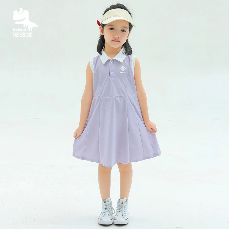 波波龙童装女童夏季无袖连衣裙2422389273