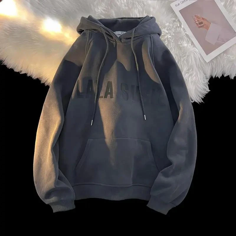 重磅美式卫衣男连帽青少年帽衫男款新款秋季春秋百搭宽松学生港风