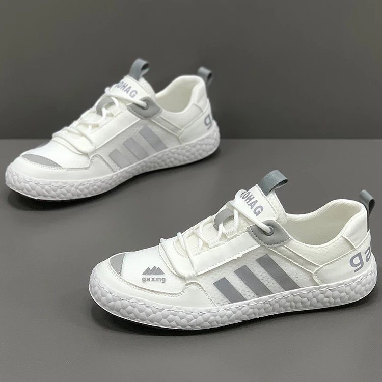 男鞋2024新款轻便软底休闲鞋英伦风平底开车鞋男士夏季透气网面鞋