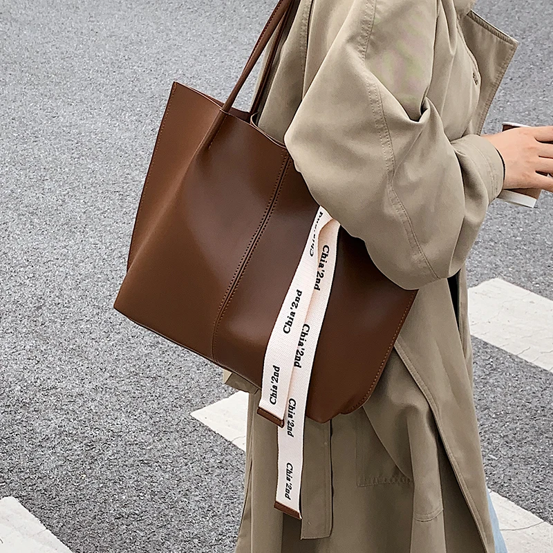 夏季2023新款大容量百搭单肩包高级感大包包简约通勤托特包子母包