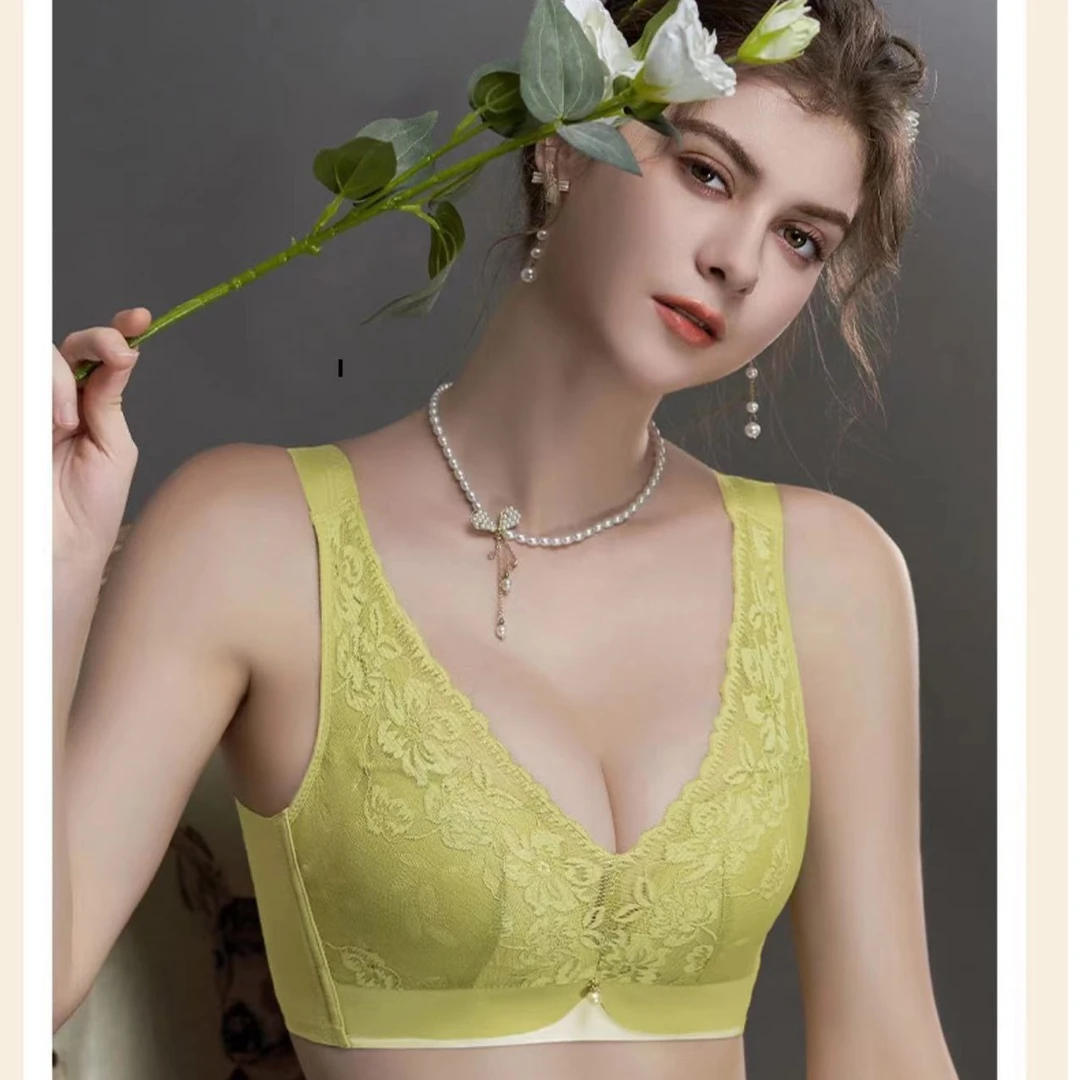 【仙子】性感蕾丝红豆杉温变固定杯文胸可调节肩带无磁内衣 688