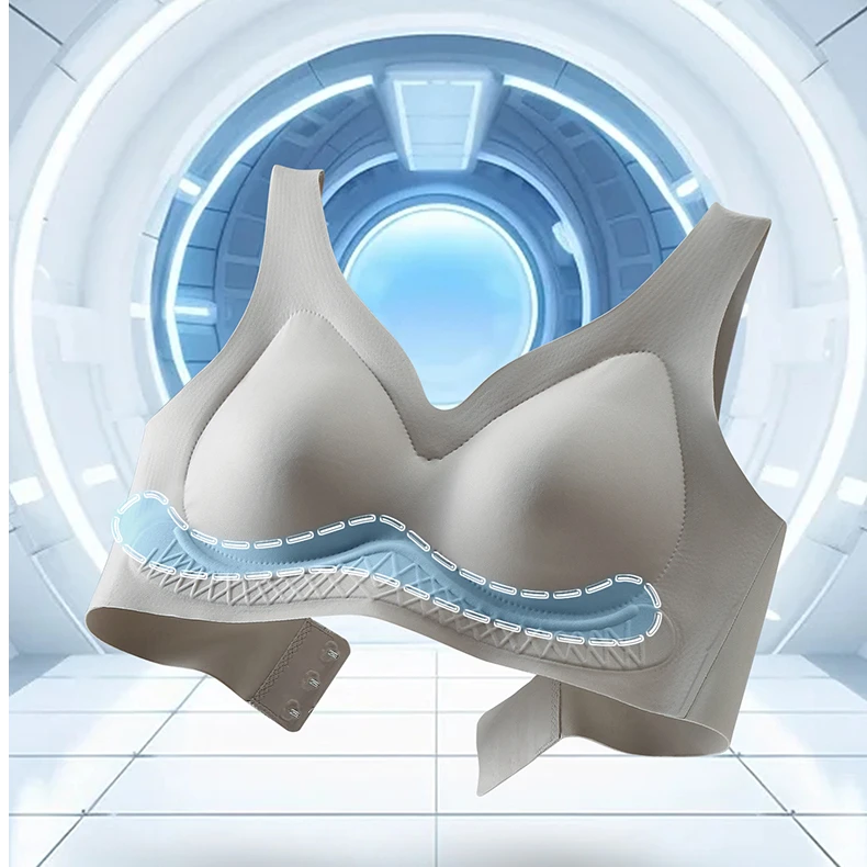 【天使】远红外温感生物陶瓷内衣女士透气薄款睡眠无痕美背D 1306