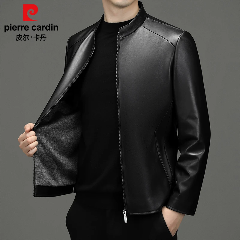 【现货特价秒杀】头层绵羊皮皮尔卡丹春秋新款男士商务WF23015