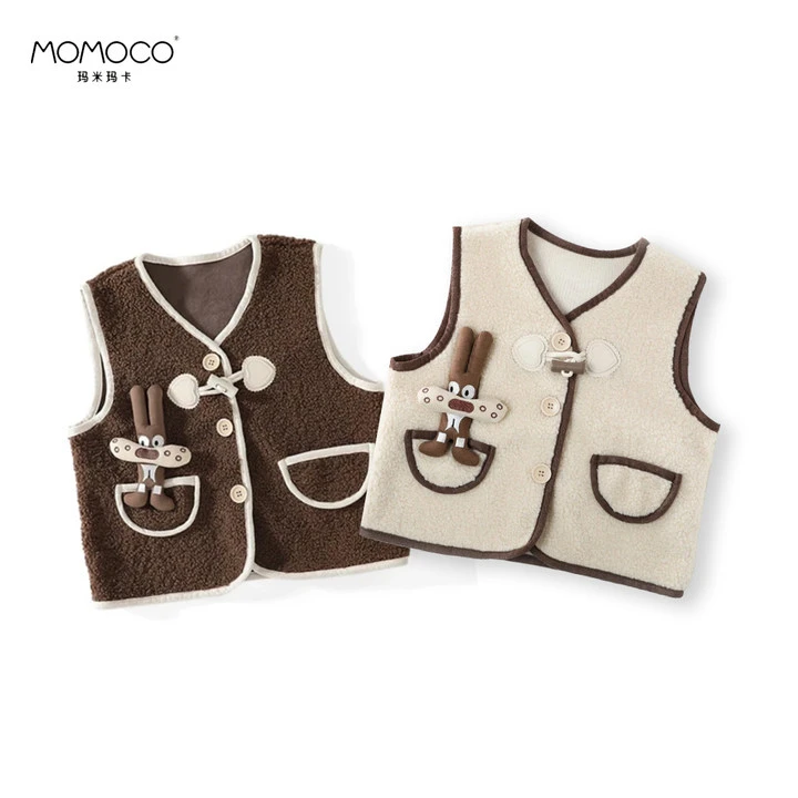 MOMOCO男童冬季韩版可爱兔子休闲马甲75430132003