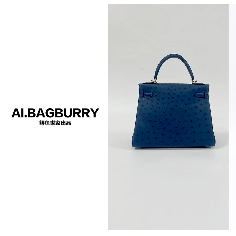 AI.BAGBURRY【丫丫专属】2024秋冬上新双11平替好物鸵鸟皮真皮女包