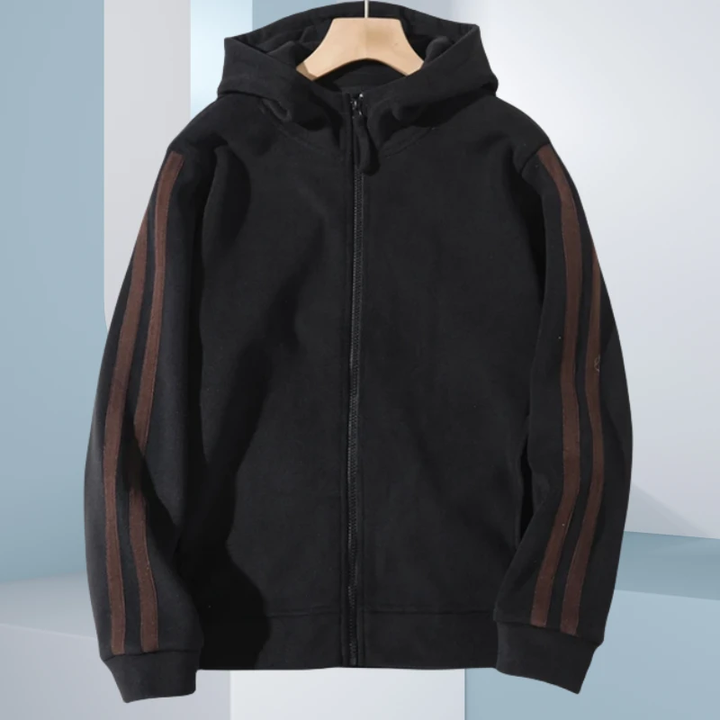 秋冬新款连帽摇粒绒防风卫衣宽松休闲保暖女士拉链时尚开衫外套