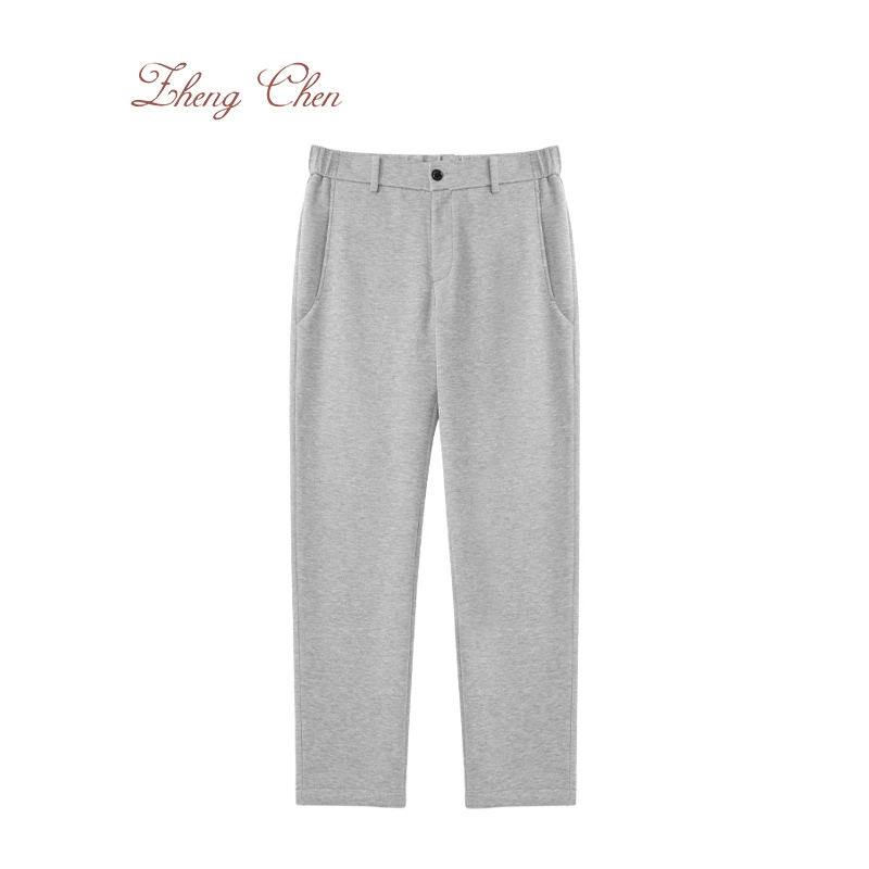 Lu仿铜氨空气层直筒面膜休闲西裤 P-P95762