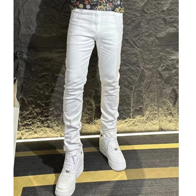 2024年潮流牛仔裤男士弹力百搭韩版轻奢男装夏季K001